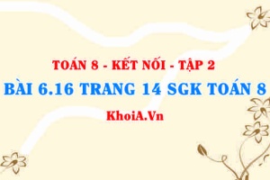 Bài 6.16 trang 14 Toán 8 Kết nối tri thức Tập 2